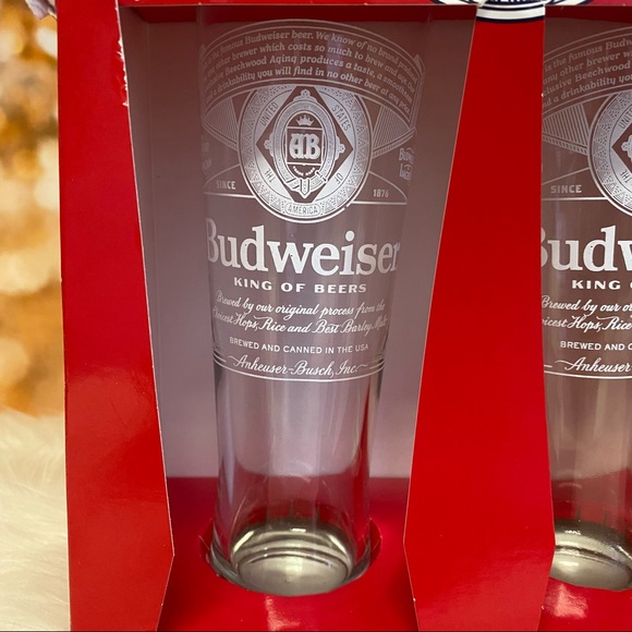 Budweiser Clear Signature Glassware 2 Piece Set - Picture 3 of 7